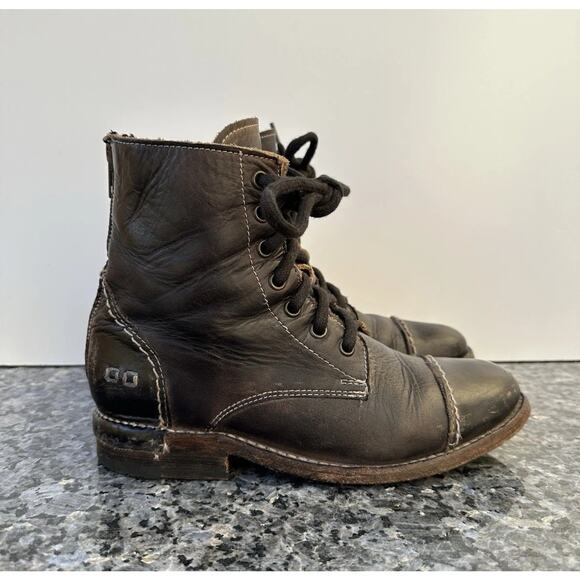 BED STU Laurel Black Rustic Cobbler Series Boots Size Women’s 6.5 Leather Boots - Picture 1 of 13